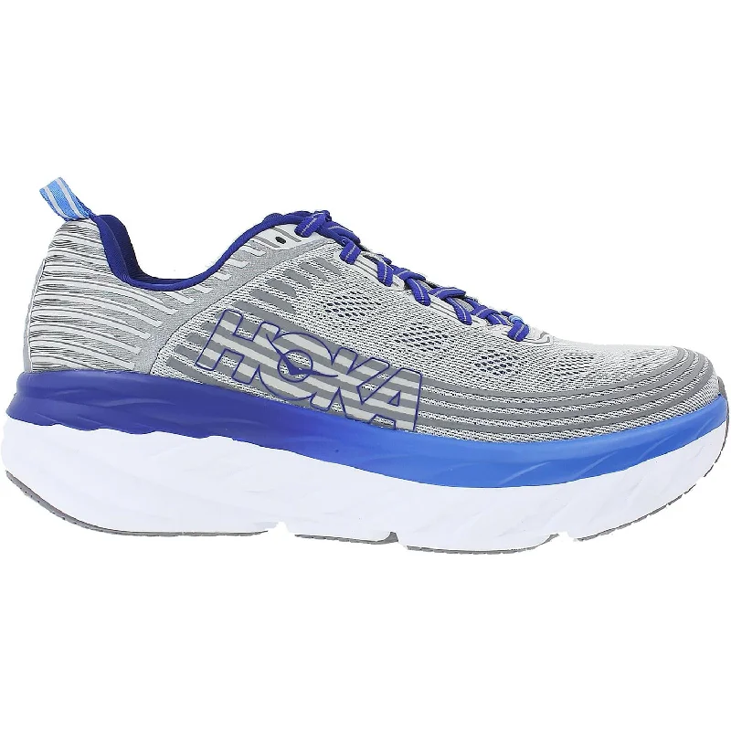 Men's Hoka One One Bondi 6 Vapor Blue/Frost Gray Mesh