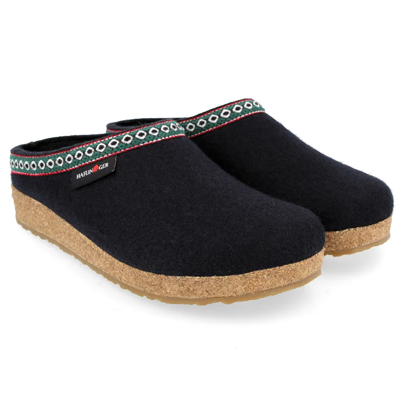 Classic Boiled Wool Clog "Gizzy" in Black