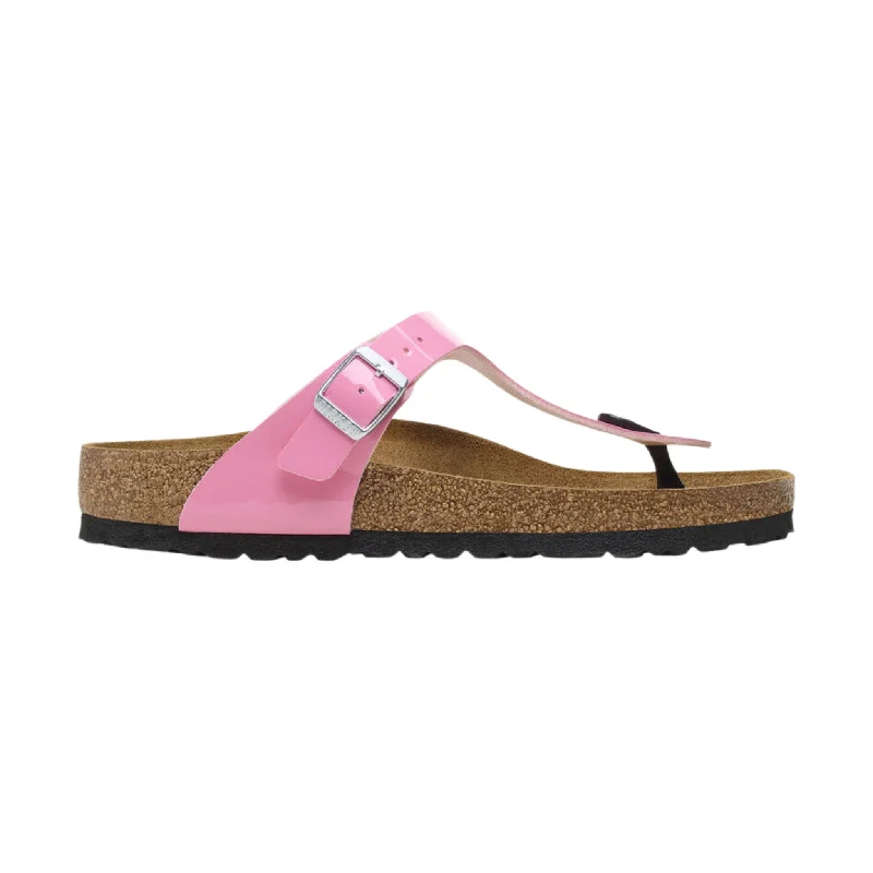 Birkenstock Gizeh Birko Flor Patent Sandal - Candy Pink/Black - ONLINE STORE CREDIT/EXCHANGE ONLY