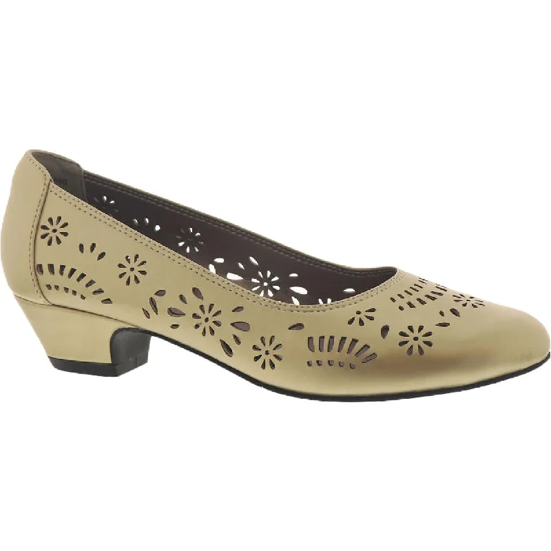 Array Womens Dahlia Faux Leather Perforated Dress Pumps