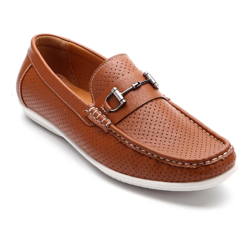 Aston Marc Mens Faux Leather Slip-On Loafers