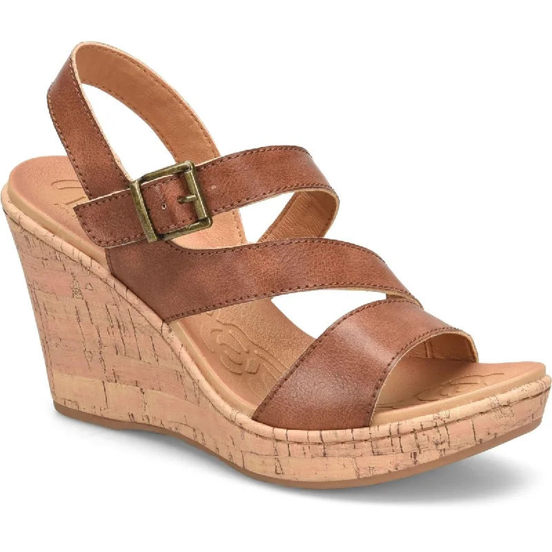 B.O.C. Womens Schirra Strappy Adjustable Wedge Sandals