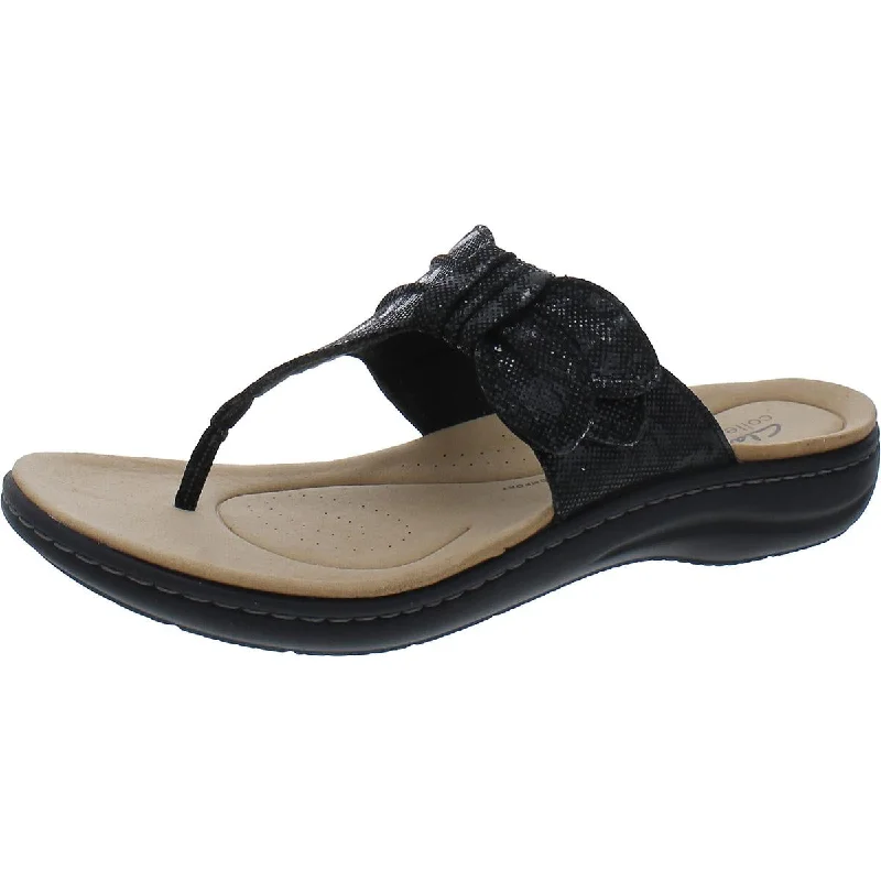 Clarks Womens LAURIEANN Thong Open Toe Slide Sandals