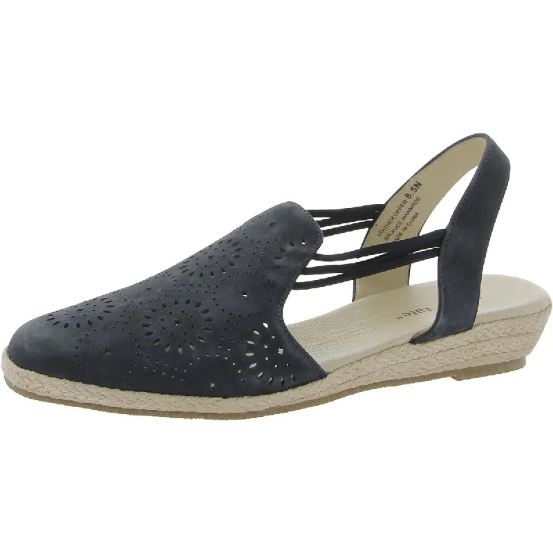 David Tate Womens Zena Laser Cut Slip On Espadrilles