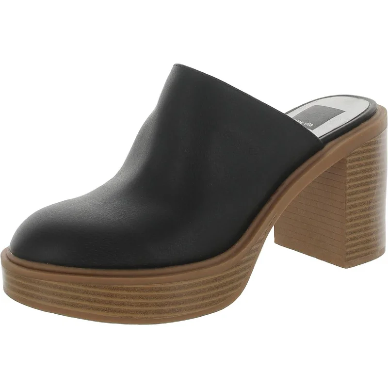 Dolce Vita Womens Faux Leather Slip On Mules