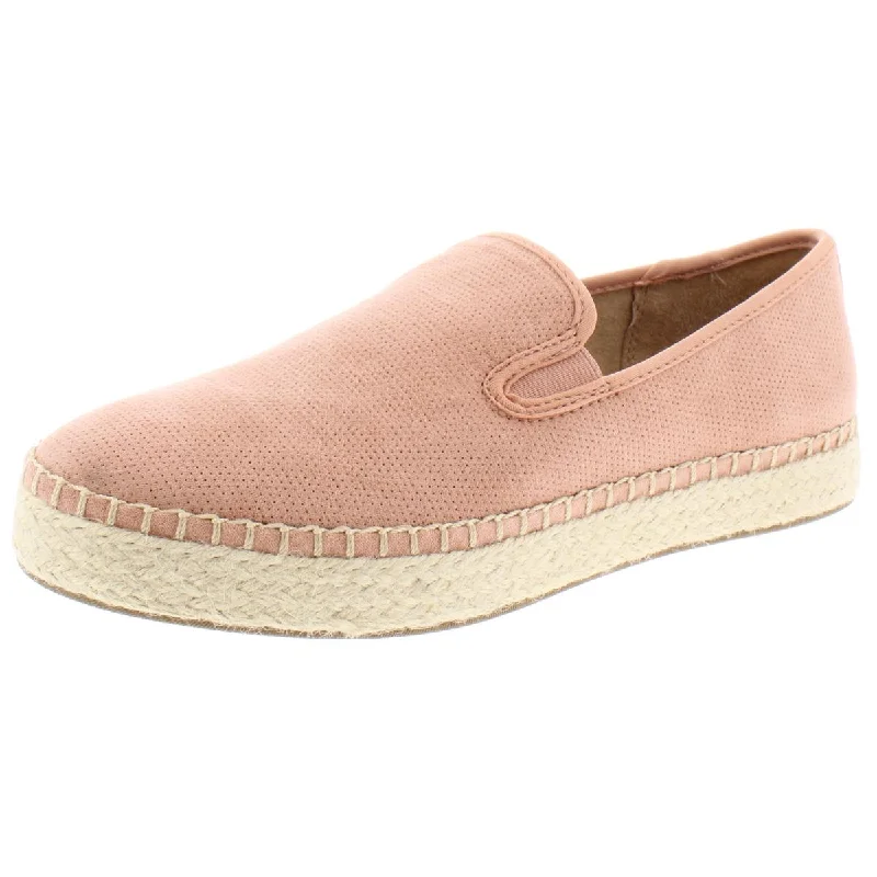 Dr. Scholl's Shoes Womens Far Out Faux Suede Slip On Espadrilles