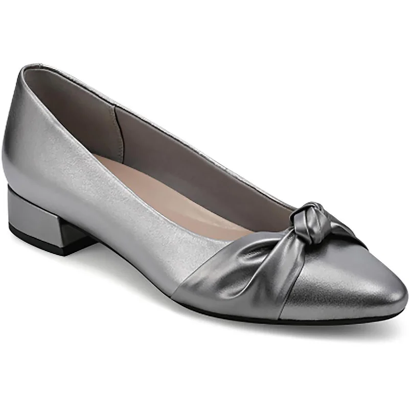 Easy Spirit Womens Caster Knot-Front Pointed Toe Pumps