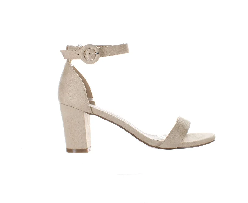 Idifu Beige Womens Ankle Strap Sz 9