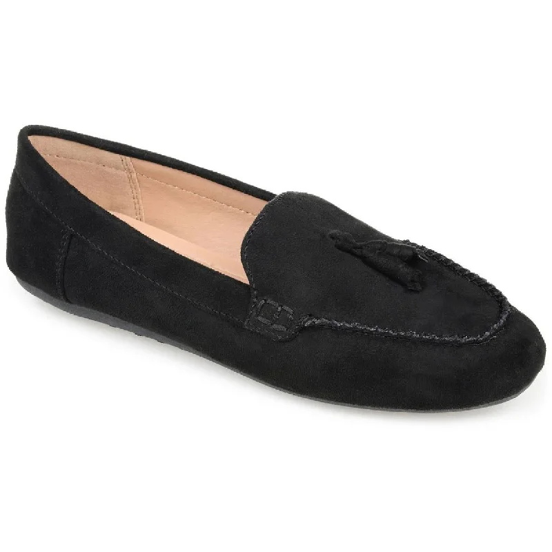 Journee Collection Womens Meredith Faux Suede Tassel Moccasins