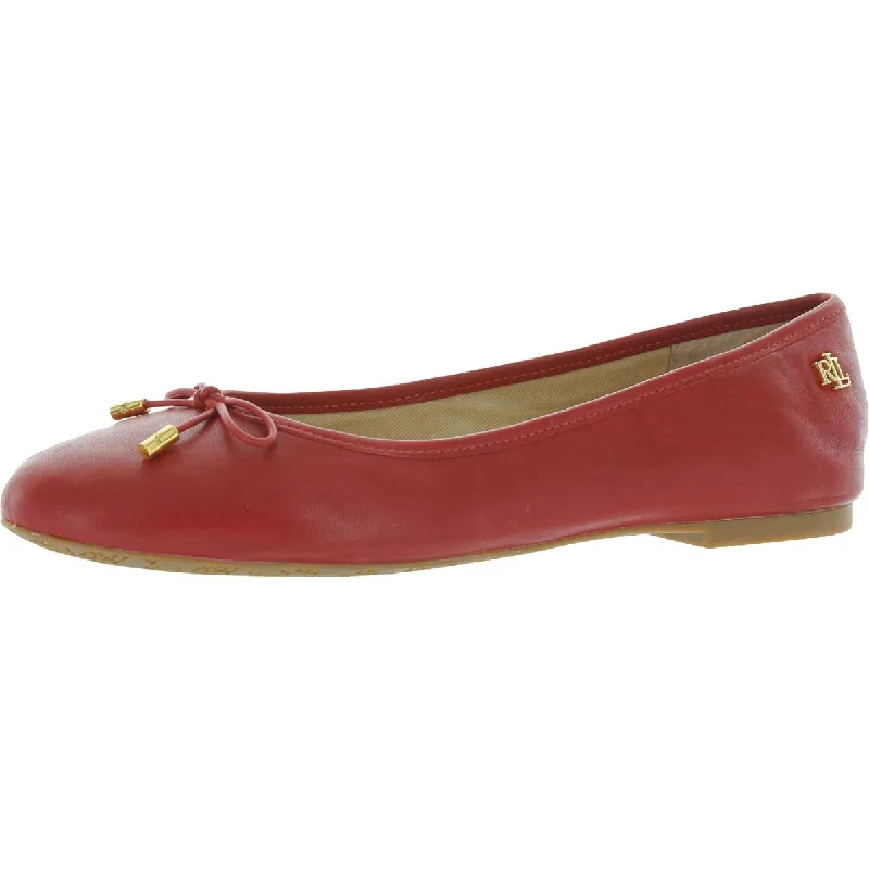 Lauren Ralph Lauren Womens Jayna Leather Round Toe Ballet Flats