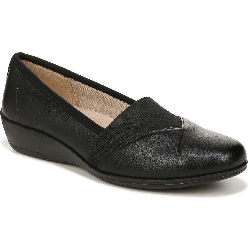 LifeStride Womens Intro Faux Leather Slip-On Loafers