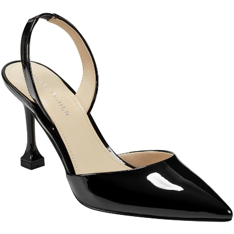 Marc Fisher Womens Hadya Patent Slingback Pumps