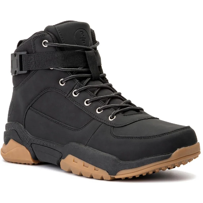 Reserved Footwear Mens Faux Leather Lifestyle Ankle Boots