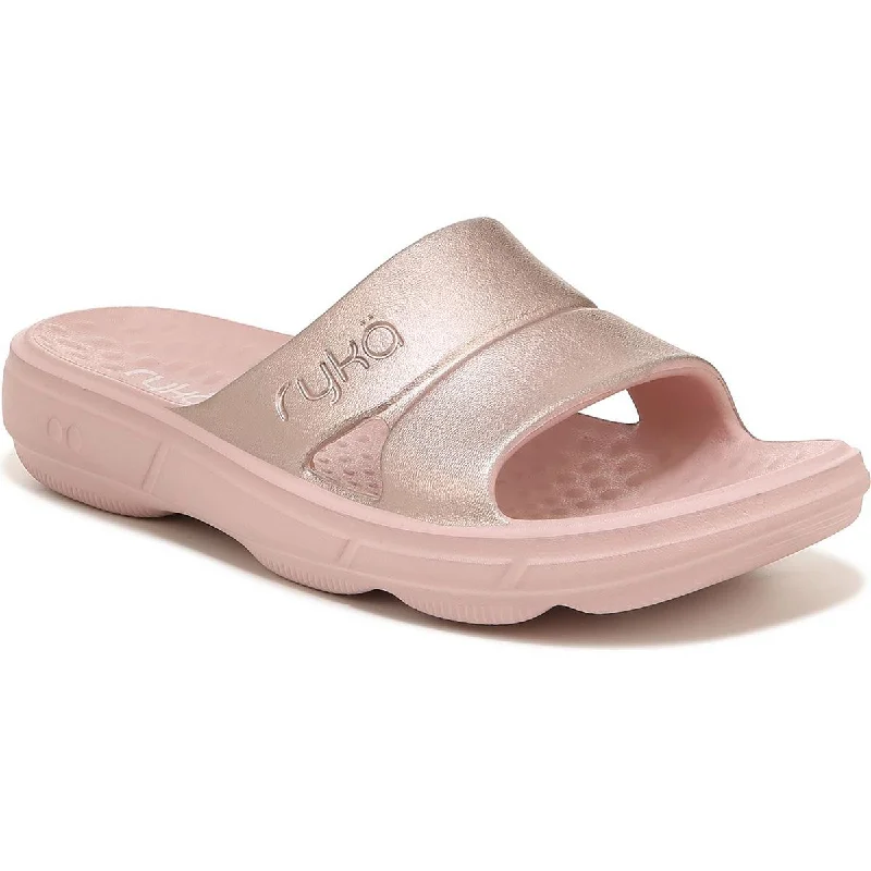 Ryka Womens Restore Slip On Flat Pool Slides