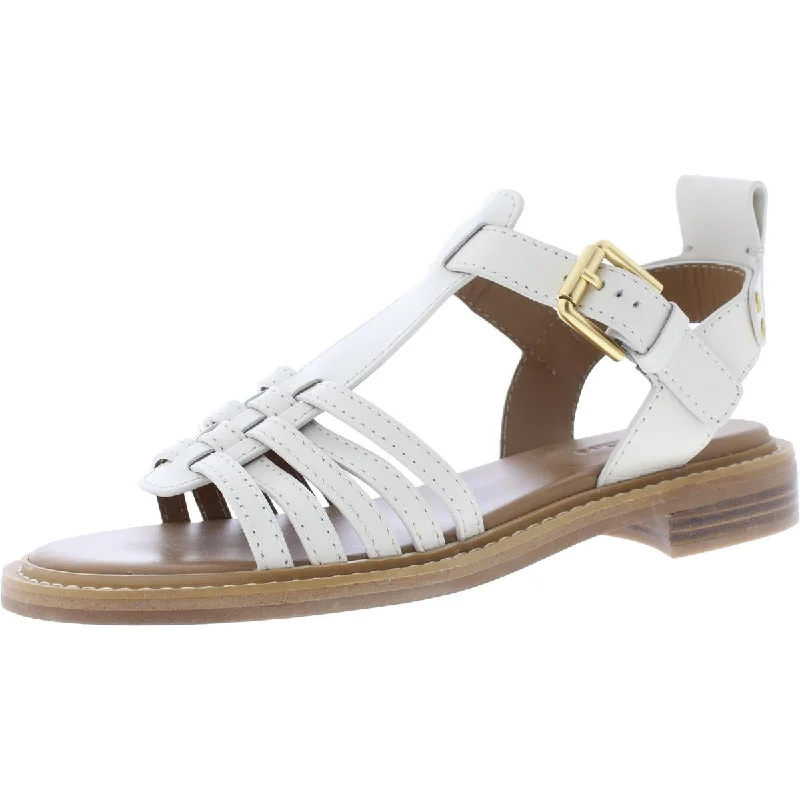 See by Chloe Womens Leather Buckle Slingback Sandals