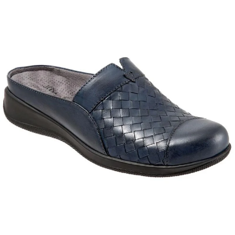 SoftWalk Womens San Marcos Leather Toe Cap Mules