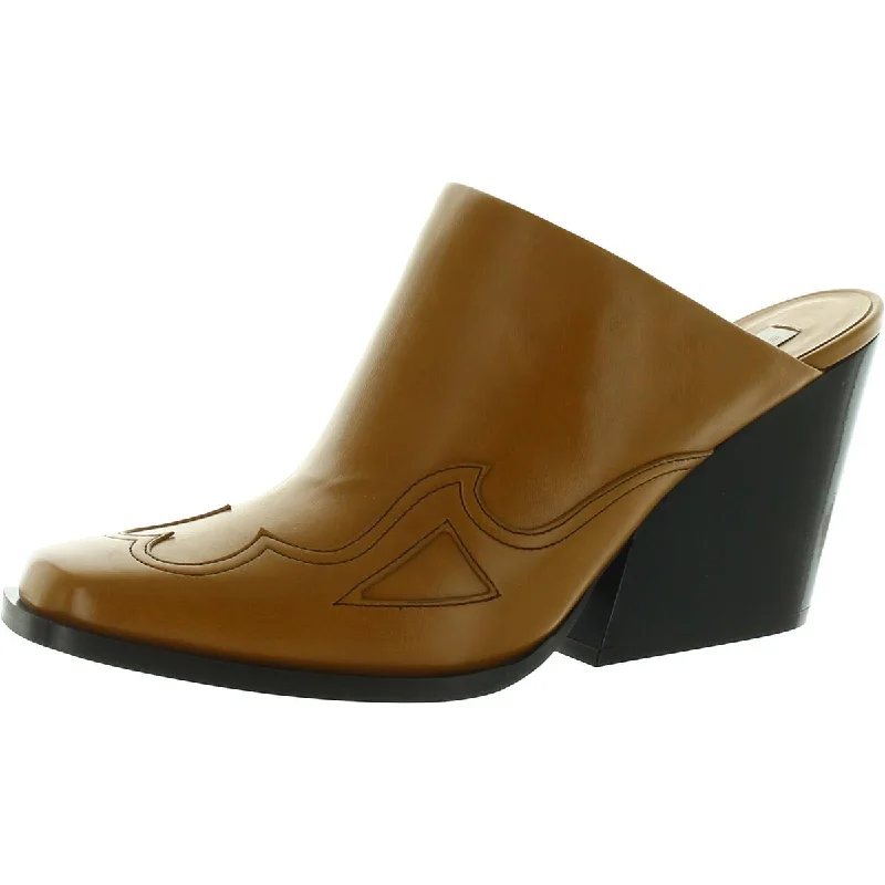 Stella McCartney Womens Faux Leather Cowboy Mules