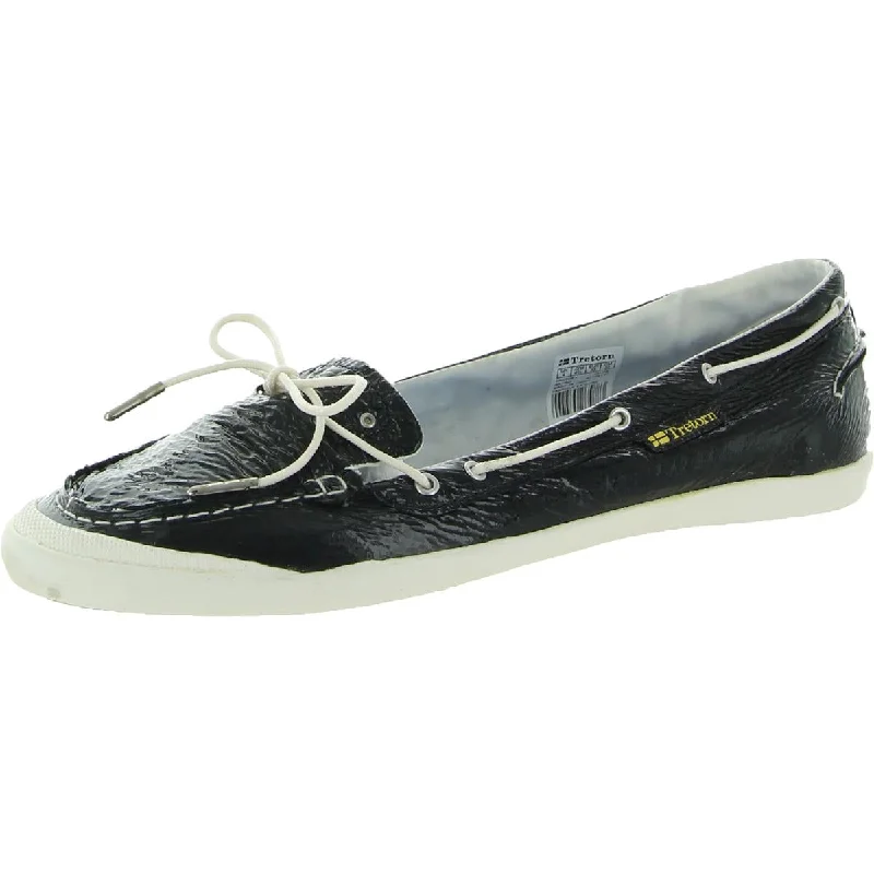 Tretorn Womens Sunniva Patent     Crinkled Patent Lightweight Boat Shoes