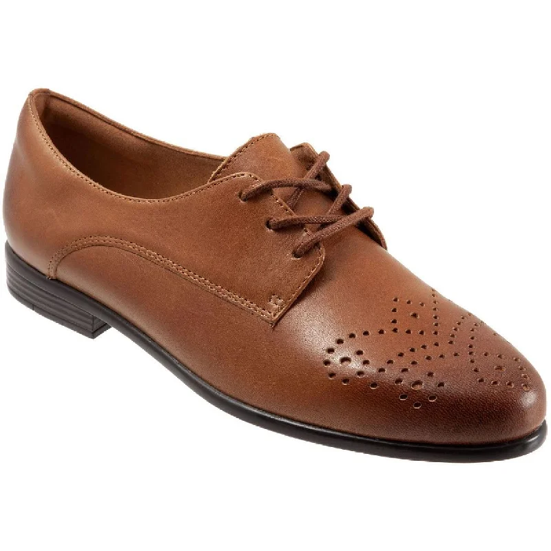 Trotters Womens Livvy Leather Wingtip Oxfords