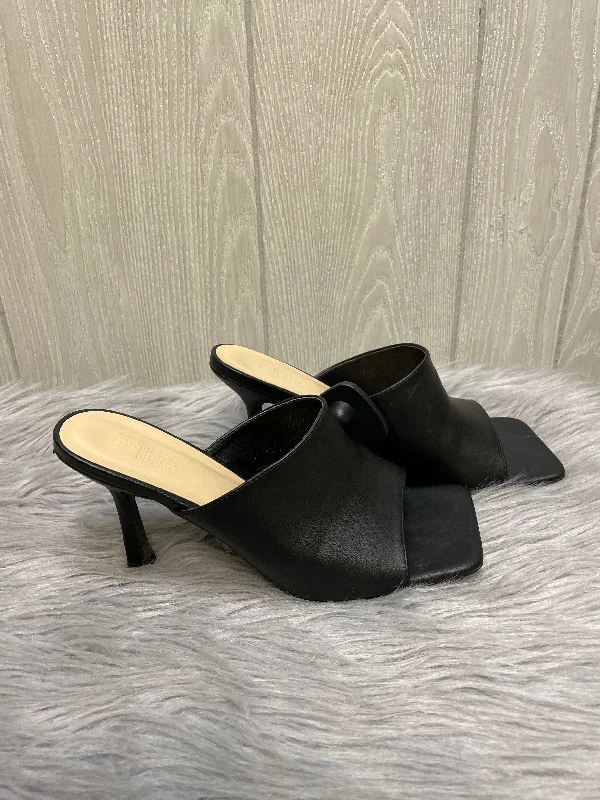 Black Sandals Heels Stiletto Charlotte Russe, Size 9