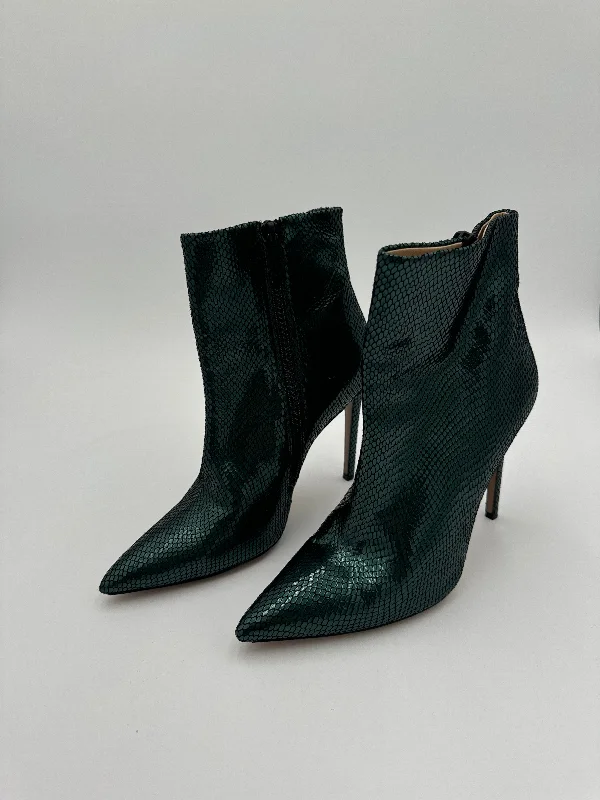 Boots Ankle Heels By Magli Brunomagli  In Green, Size: 7.5