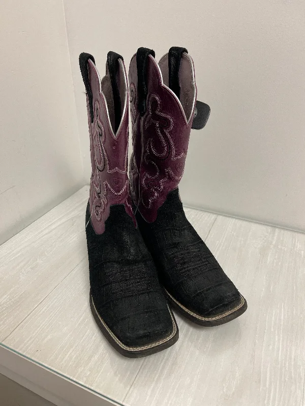 Boots Western By Ariat In Purple, Size: 8