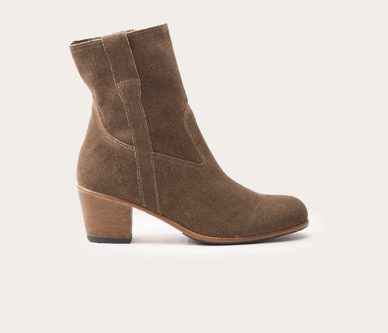 Céleste Women's Ankle Boot Velvet Taupe 