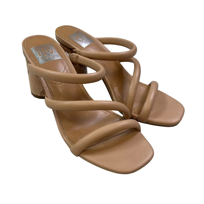 Cream Sandals Heels Block Dolce Vita, Size 6.5