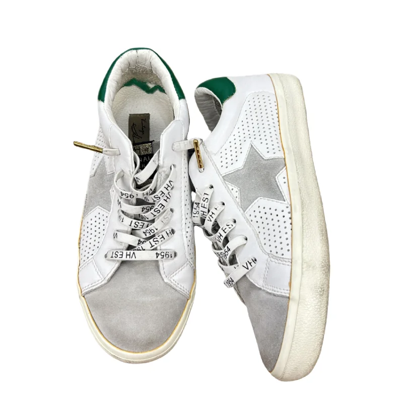 Green & White Shoes Sneakers By Vintage Havana, Size: 6