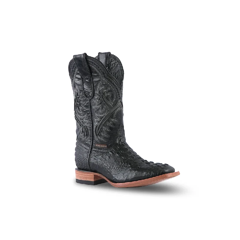 Texas Country Western Boot Fuscus Black Square Toe E427